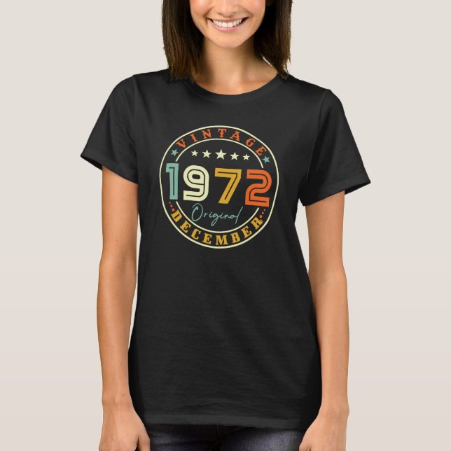 Vintagen december 1972 t shirt (Framsida)