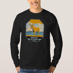 Vintagen Denali National Park Alaska Moose T Shirt