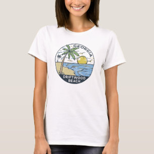 Vintagen Driftwood Beach Georgia T Shirt