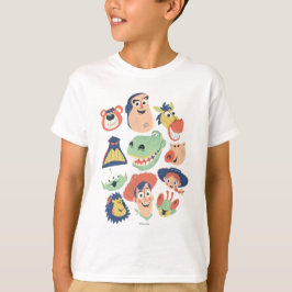 Vintagen Färgade Leksak-artikeltecken T-shirt