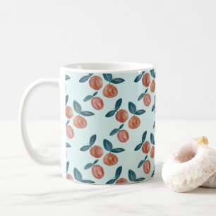 Vintagen Färgning av persikor Mönster Kaffemugg