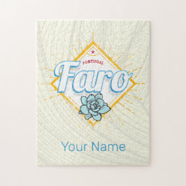 Vintagen Faro Algarve Portugal Retro Succulents Pussel