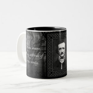 Vintagen Fave Edgar Allen Poe Quotes Creepy Två-Tonad Mugg