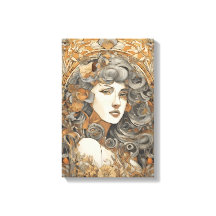 Vintagen Female Illustration från art nouveau Port