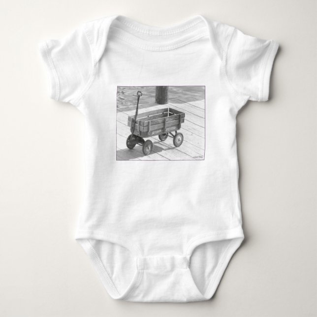 vintagen "Fire Island Baby" Vagon Infant T-shirt (Framsida)