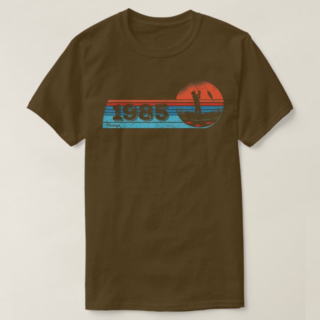 Vintagen Fiskare, född 1985, Fågelfiske, Fi T Shirt (Design framsida)