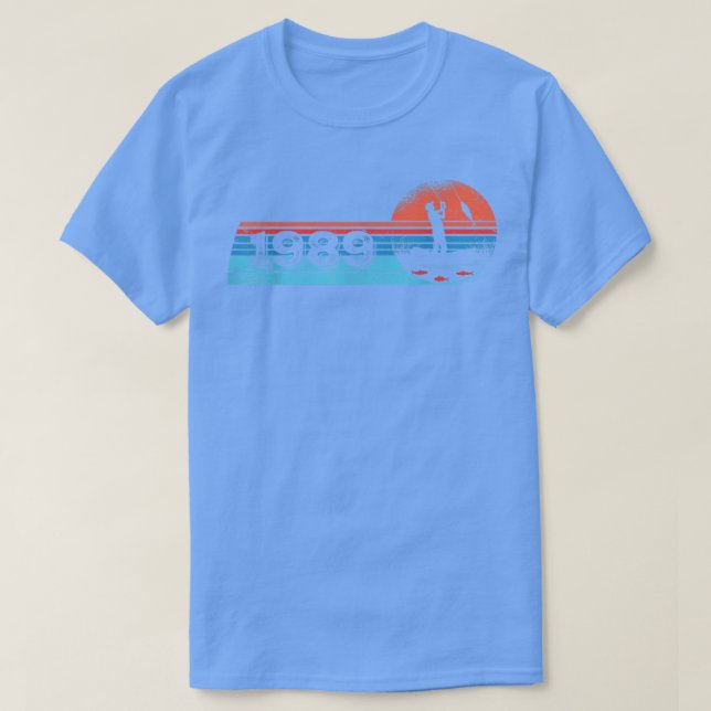 Vintagen Fiskare, född 1989 Fågelfiskets Fi T Shirt (Design framsida)
