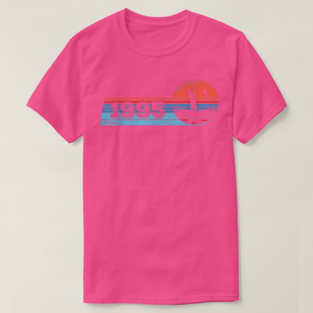 Vintagen Fiskare, född 1995, Fågelfiskets struktur T Shirt (Design framsida)