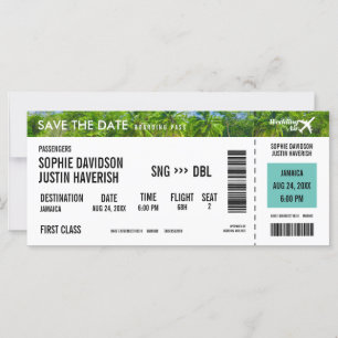 Vintagen för boardpass Beach Spara datum