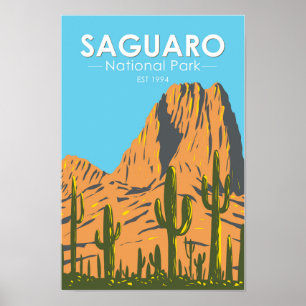 Vintagen för den högsta höjdpunkten i nationalpark poster
