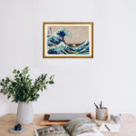 Vintagen för den Underbara vågen av Kanagawa Poster<br><div class="desc">välja valfritt storlekt,  avtryck av väggkonst och poster återblanda från originalmålningen av Katsushika Hokusai</div>