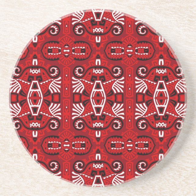 Vintagen för etnisk Abstrakt Boho Tile Underlägg (Framsidan)