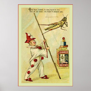 Vintagen för ~ för Frolie gräshoppacirkus Poster
