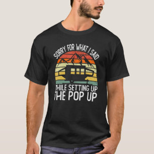 Vintagen för hämtning av campinglägets videokamera t shirt