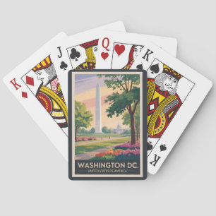 Vintagen för illustration av Washington DC Illustr Casinokort