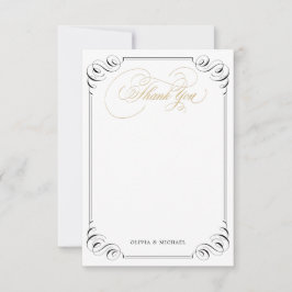 vintagen för kalligrafi av elegant är ett tack kort