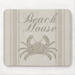 Vintagen för kustnära fartyg i Beach House Crab Musmatta