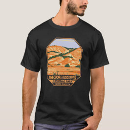 Vintagen för nationalparken Theodore Roosevelt T Shirt
