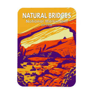 Vintagen för naturbroar National Monument Utah Magnet