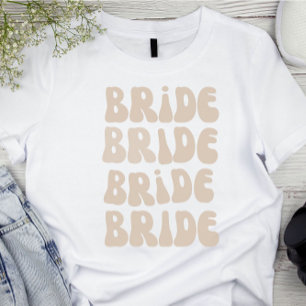 Vintagen för Retro Bride Bachelorette Party T Shirt