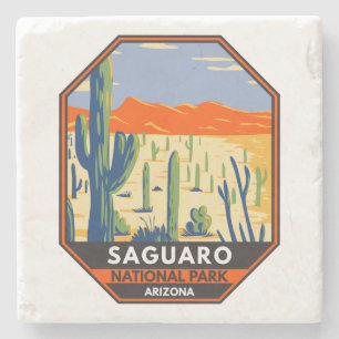 Vintagen för Saguaro nationalpark Arizona Giant C Stenunderlägg