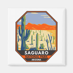 Vintagen för Saguaro nationalpark Arizona Giant Ca Magnet