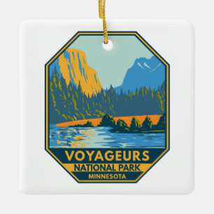 Vintagen för Voyageurs nationalpark Julgransprydnad Keramik