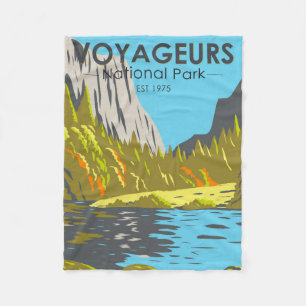Vintagen för Voyageurs nationalpark Minnesota Fleecefilt