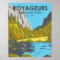 Vintagen för Voyageurs nationalpark Minnesota