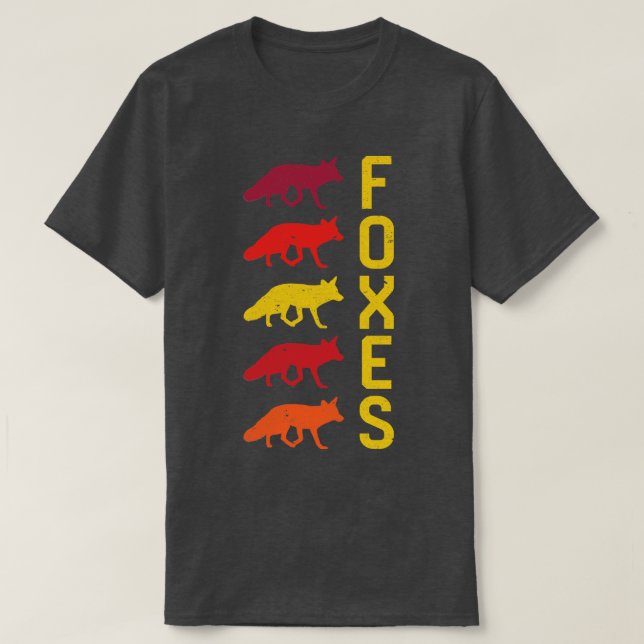 Vintagen Foxer T Shirt (Design framsida)