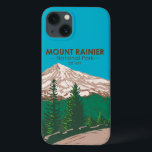Vintagen från Rainier National Park Washington<br><div class="desc">Montera Rainier-vektorteckningens design. Parken omges av dalar,  vattenfall och subalpina ängar.</div>