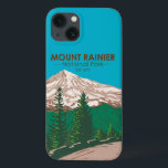 Vintagen från Rainier National Park Washington<br><div class="desc">Montera Rainier-vektorteckningens design. Parken omges av dalar,  vattenfall och subalpina ängar.</div>