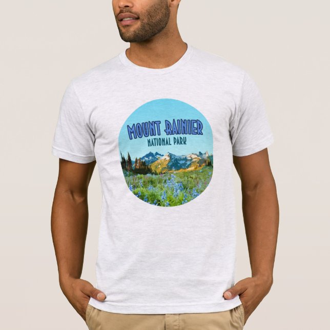 Vintagen från Rainier National Park Washington T Shirt (Framsida)