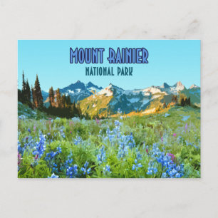 Vintagen från Rainier National Park Washington Vykort