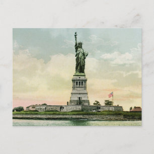 Vintagen "Frihetsgudinnan" Poster. New York. Vykort