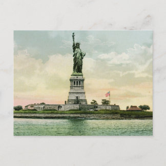 Vintagen "Frihetsgudinnan" Poster. New York. Vykort