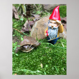 Vintagen Garden Gnome Poster