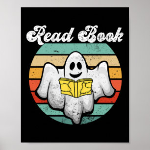 Vintagen Ghost Reading Bok Poster