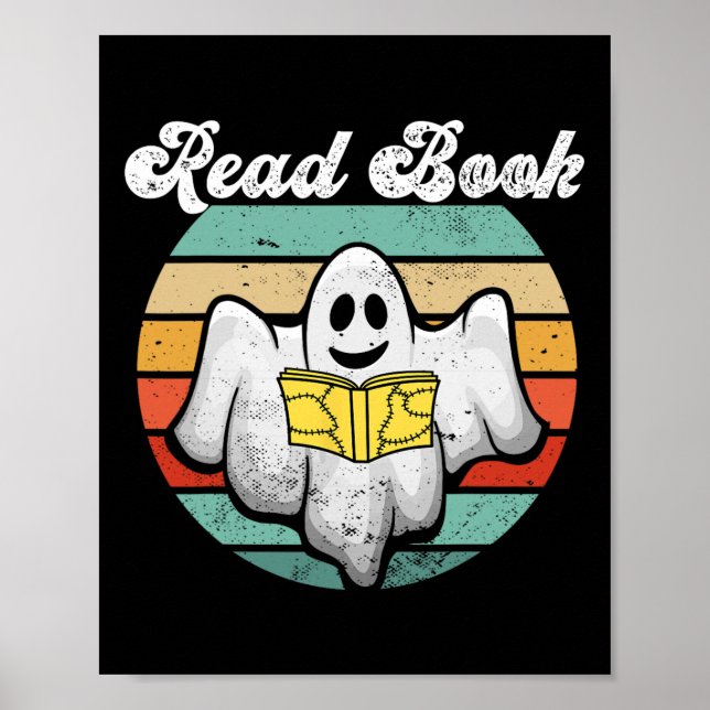 Vintagen Ghost Reading Bok Poster (Framsidan)