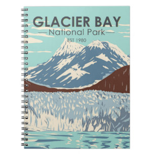 Vintagen Glacier Bay nationalpark Alaska Anteckningsbok