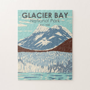 Vintagen Glacier Bay nationalpark Alaska Pussel