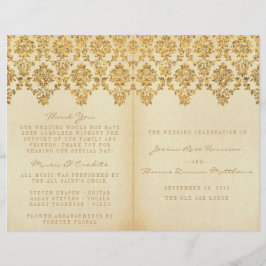 Vintagen Glam Guld Damask Wedding Collection