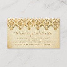 Vintagen Glam Guld Damask Wedding Collection