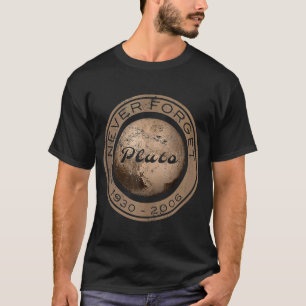 Vintagen glömde aldrig bort Pluto Planet Space Ner T Shirt