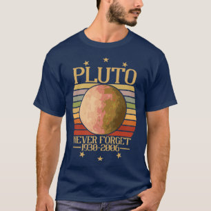 Vintagen glömmer aldrig bort Pluto Astronomy Plane T Shirt