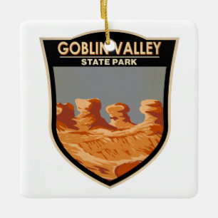 Vintagen Goblin Valley State Park Utah Julgransprydnad Keramik