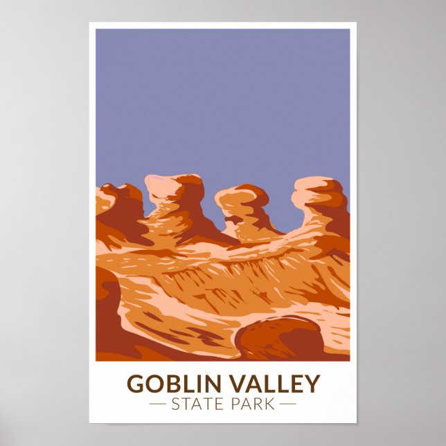 Vintagen Goblin Valley State Park Utah Poster (Framsidan)