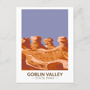 Vintagen Goblin Valley State Park Utah Vykort