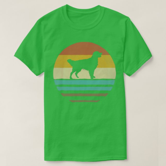 Vintagen Golden Retriever Retro T Shirt (Design framsida)