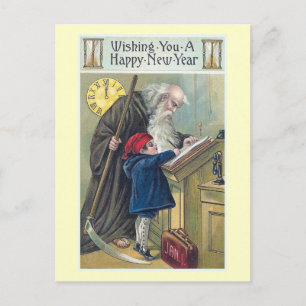 vintagen "Gott nytt år" Helg Vykort